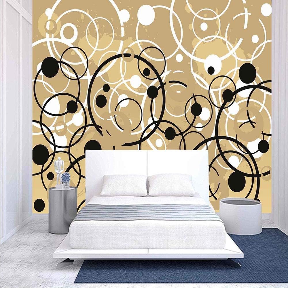 96x69 inches Wall Mural,Funky Grungy Composition with