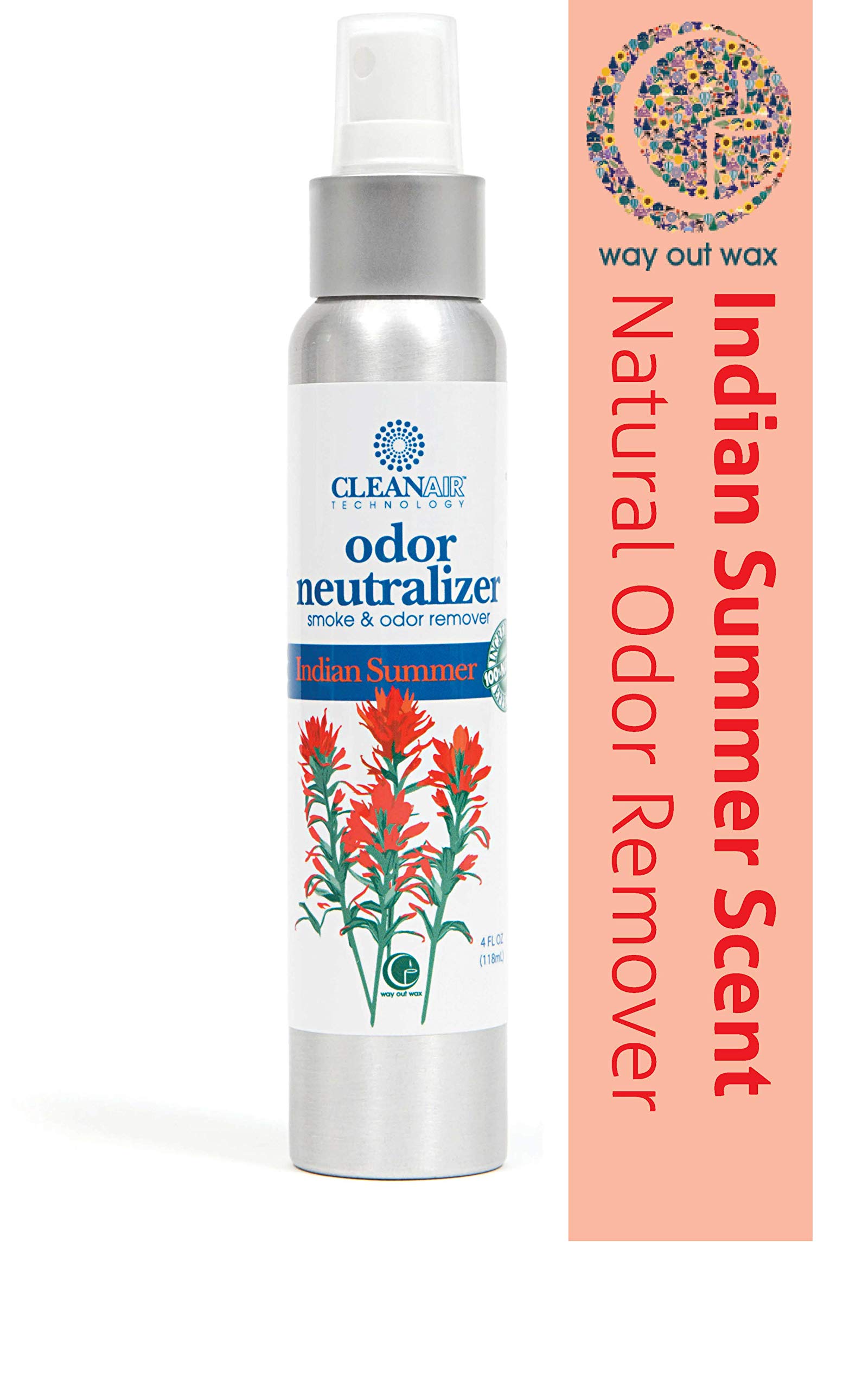 Way Out Wax Odor Neutralizing Spray, Clean Air Indian Summer 4 Ounce