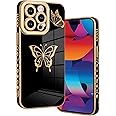 BITOBE Designed For IPhone 12/12 Pro, Cute 3D Butterfly Case Slim Plating Glitter