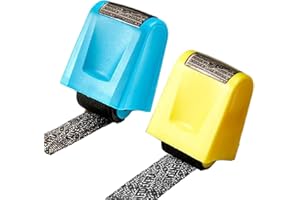 2Pcs Identity Theft Protection Roller Stamp,Protect Your ID Theft Protection Rolling Stamps,Wide Privacy Ink Roller Confident