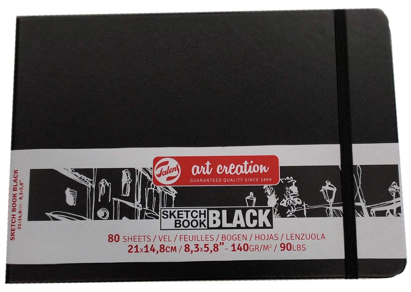 Sketch Book Black Artcreation 21 x 14.8 cm Landscape