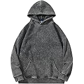 Chaos World Women Oversized Hoodies Acid Wash Pullover Vintage Hoodie Heavyweight Sweatshirt Streetwear