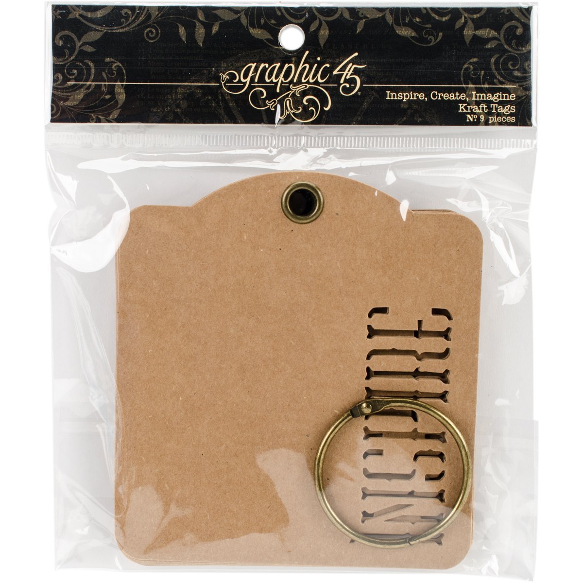 Graphic 45 Inspire/Create/Imagine Kraft Tags Brown