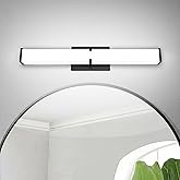 NOVELUX 16 Inch LED Bathroom Lighting Fixtures Over Mirror, Modern Black Vanity Lights for Bathroom, Dimmable Vanity Light Ba