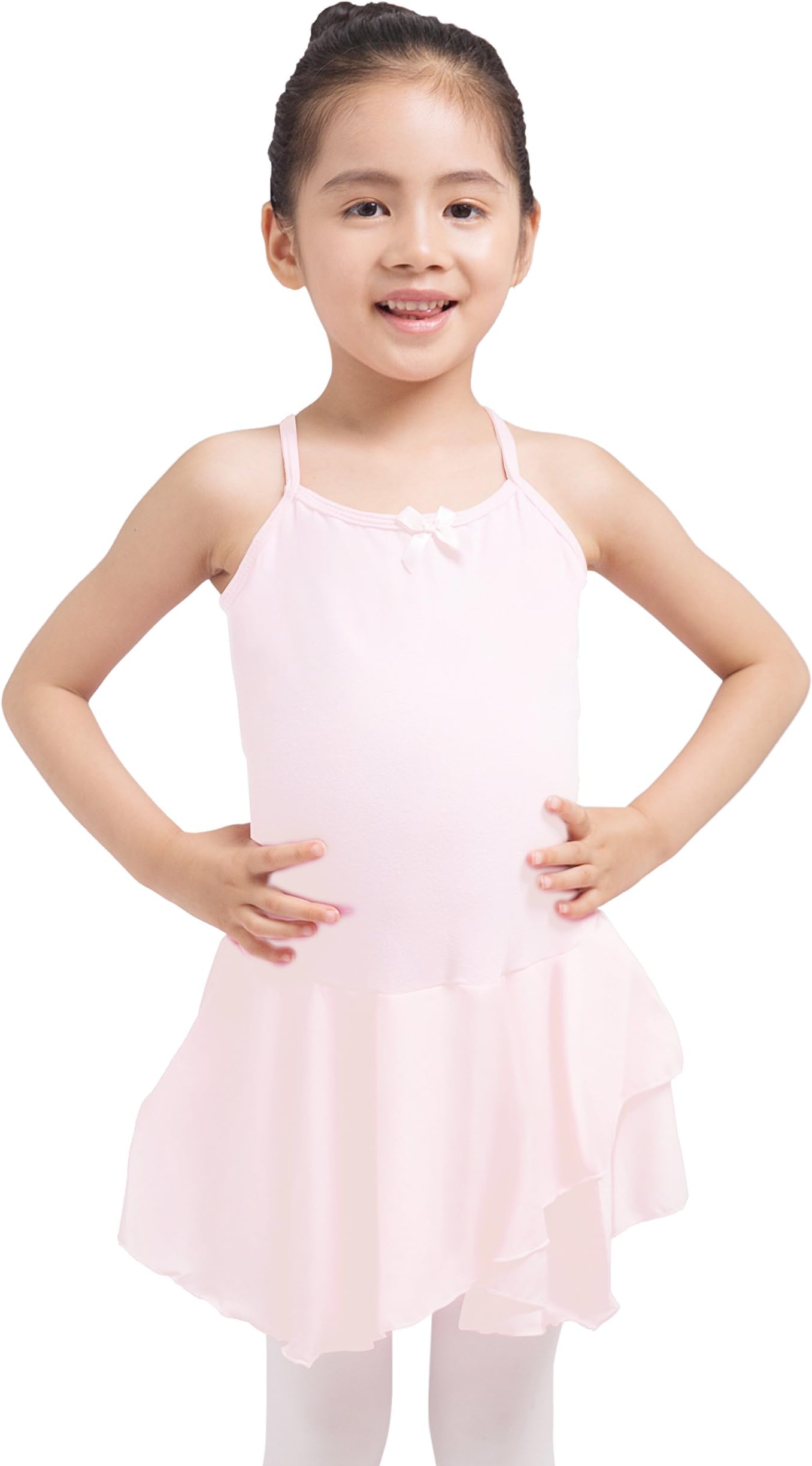 Dancina Girls Skirted Leotard Camisole Dress Ballet Dance Full Front Lining