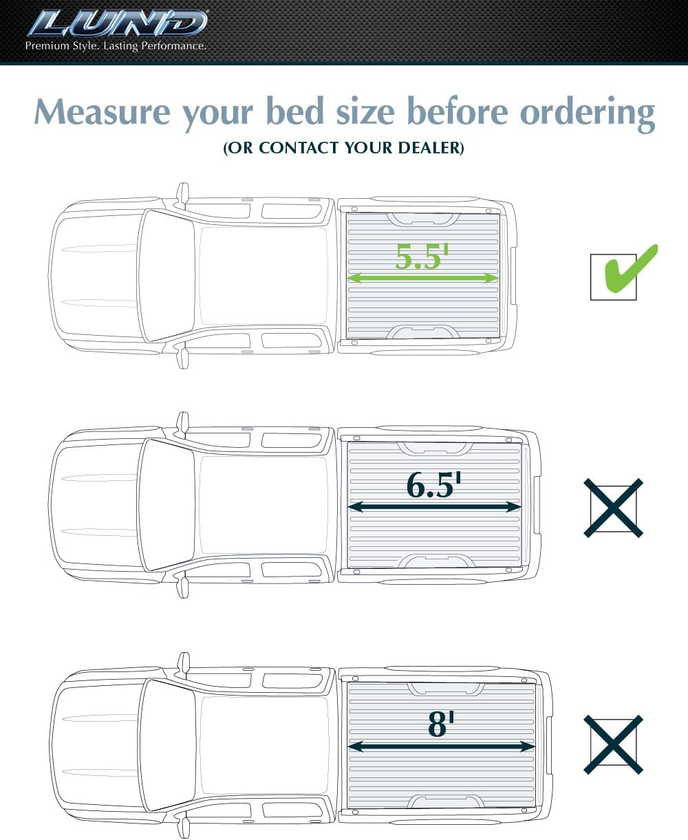 Lund 95072 Genesis Tri Fold Tonneau Cover Automotive Tonneau Covers