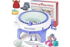 SENTRO Knitting Machine 48 Needles,Smart Circular Knitting Machine, Knitting Crochet Machine with Row Counter,Knitting Loom Machine for Adults,DIY Board Rotating Double Knit Kit
