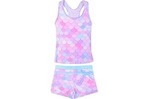 JerrisApparel Little Girls' Summer Two Piece Boyshort Tankini Kids Swimsuit