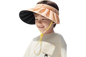 BENEUNDER Kids Sun Visor Cute Hat Adjustable Athletic Sports Summer Wide Brim UV Protection Beach Cap