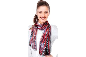 CBC Crown Patriotic USA Flag American Flag Star Scarf Fashion Novelty Scarves 13"x 60" or 35" x 35"