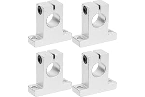 PATIKIL SK16 Aluminum Linear Motion Rod Rail Clamping Guide Support, 4 Pcs for 16mm Dia Shaft