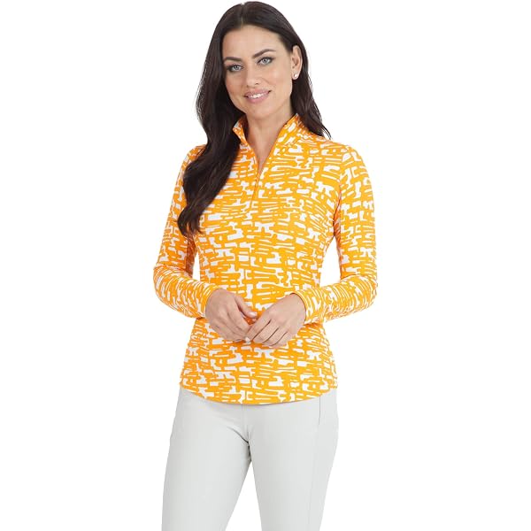 IBKUL Sun Protective UPF 50+ Long Sleeve Shirt - Icefil Cooling Tech With Medeline Print, Athleisure Wear For Outdoor Activities In Lavender Multi, Size M