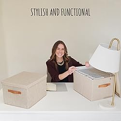 ZICOTO Decorative File Organizer Box Set of 2