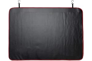 otoez Magnetic Fender Covers for Mechanics 34 x 24.5 Inches Thick Synthetic Leather Auto Car Fender Protector Mats for Repair Automotive Mechanic Work Scratching Prevention - Black & Red, 1 Pcs