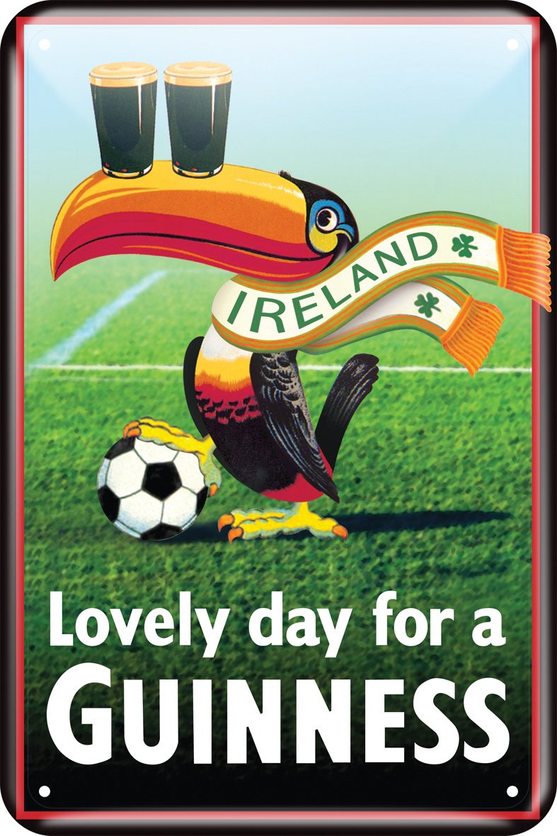 Guinness Toucan with Ireland Scarf metal sign 300mm x 200mm (sg)