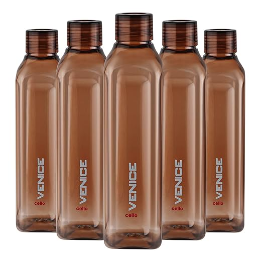 Cello Venice Plastic Water Bottle Set, Set of 5