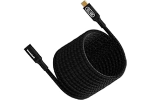 16.5ft/5m Extra Long USB C Extension Cable,20Gbps Data Transfer, 100W PD Charging & 4K@60Hz Video, Nylon Braided USB 3.2 Gen 