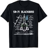 SR-71 Blackbird Specs T Shirt Tshirt Shirt T-Shirt
