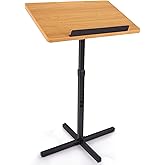 Portable Floor Lectern Podium Stand-Height Adjustable Steady Standing Design Teacher Speaker Lecture Classroom Presentation S