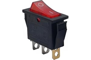 ARREPONT 3 Pin 2 Position Rocker Switch 15A 250V 20A 125V AC Fits Soldering Station, Surge Protector,Grinder, Electric Fireplaces,Blower Vacuum Cleaner, Heater,