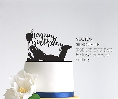 Laser Cutting Happy Birthday Cake Topper By Pdf Eps Svg Deadpool Silhouette Topper Custom Cake Topper Deadpool Topper Amazon De Kuche Haushalt