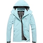 DECKTIN Women's Waterproof Raincoat Lightweight Rain Jacket Detachable Hood Travel Outdoor