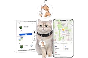 sotfkd Cat Tracker-Cat Tracker Collar-Pet Trackers | Android and iOS Universal | No Monthly Fee | No Charging Required | Waterproof | Works with Any Collar
