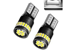 getfay 2 PCS Car W5W T10 LED Width Indicator Light, 1.37" x 0.46" 7020-10SMD Wide-angle Lighting Reading Light Tail Box Light, CANBUS Decoding Plug and Play Light Bulb, Universal for Cars (White)