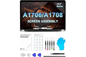 Replacement Screen 13.3" for MacBook Pro 13-inch 2016 Year 2017 Year Retina Model: A1706 A1708 Late 2016 Mid 2017 EMC 3071 EM