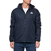 adidas mens Essentials 3-stripes Insulated Hooded Jacket