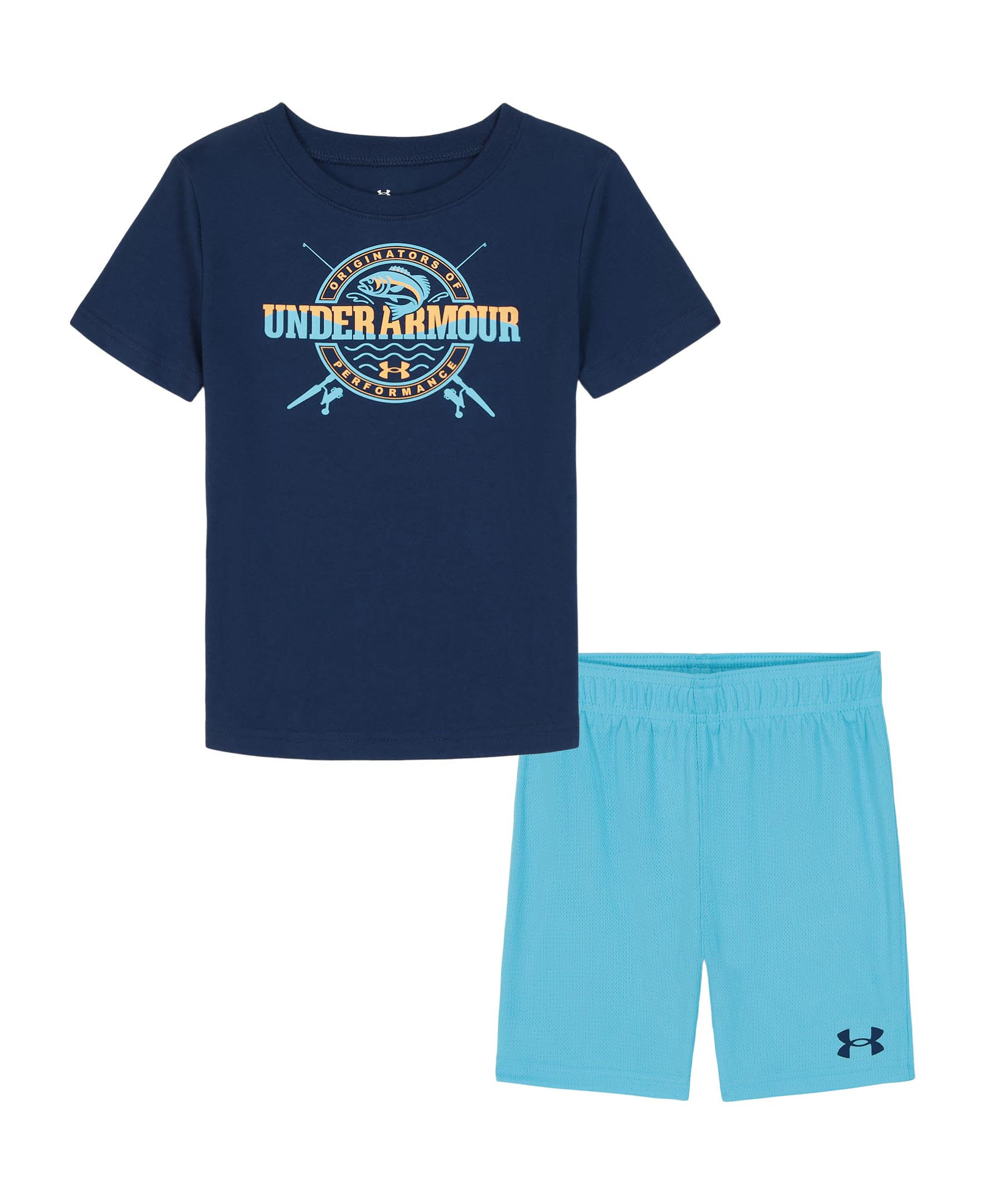 Under Armour Boys' 2-Piece Short Sleeve T-Shirt and Shorts Set, Outdoor Collection, Academy Coastal, 6 Image