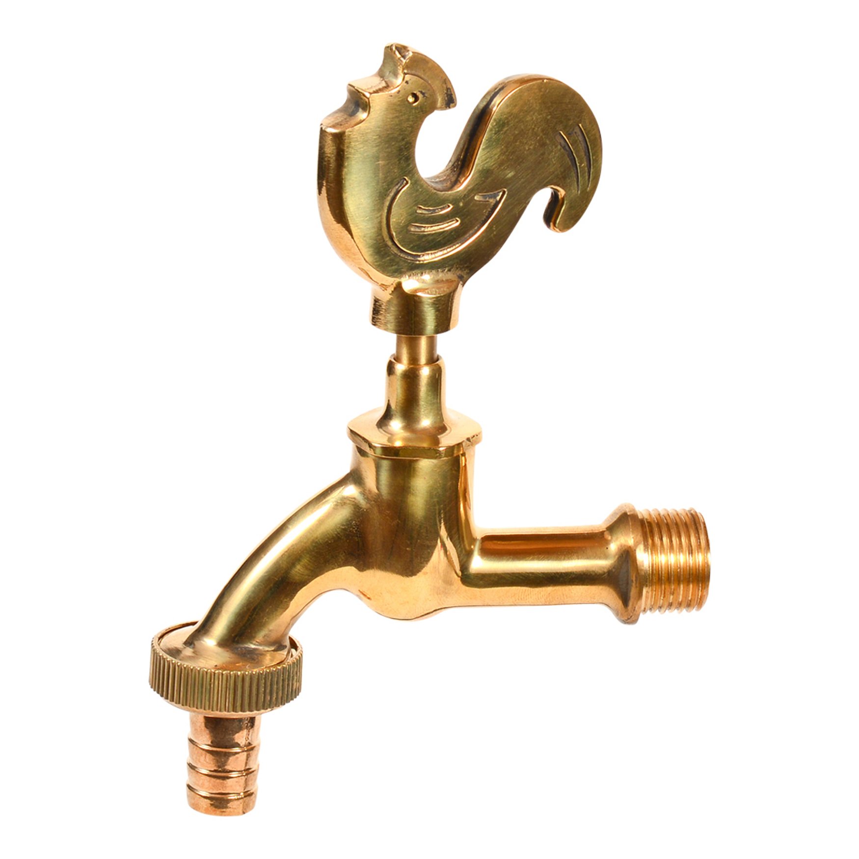 VARIOSAN Gockel 11251 outlet valve, 1/2 inch, polished brass, long wall clearance