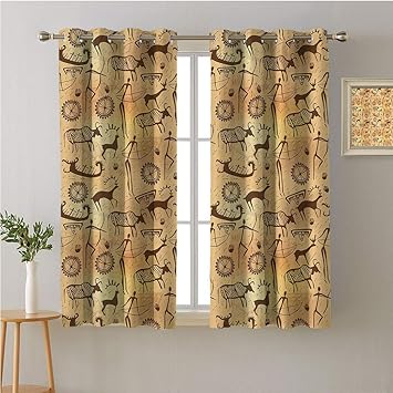 Amazon Com Jinguizi Primitive Fabric The Yard Grommet Curtain For