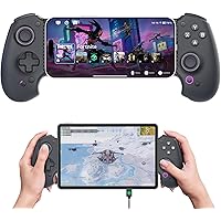 S9 Full-Size Gaming Phone Controller for iPhone 15/16, iPad Mini 6/7, Android Tablet, Bluetooth＆Type-C Mobile Gamepad with Fr