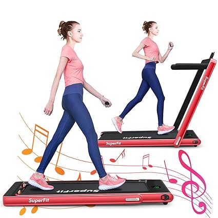 Gymax Under Desk Treadmill Installation Free Motorized Runningjogging Machine With Bluetooth Led Display Multifunctional Folding Treadmill For
