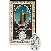 Hirten St. Brendan Pewter Medal Pendant with Chain, Made in USA