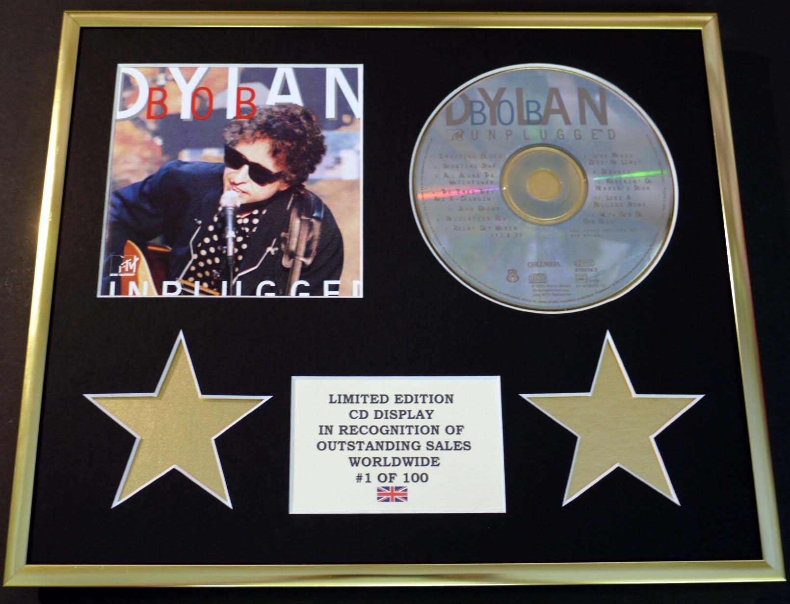 BOB DYLAN/CD DISPLAY/LIMITED EDITION/COA/UNPLUGGED