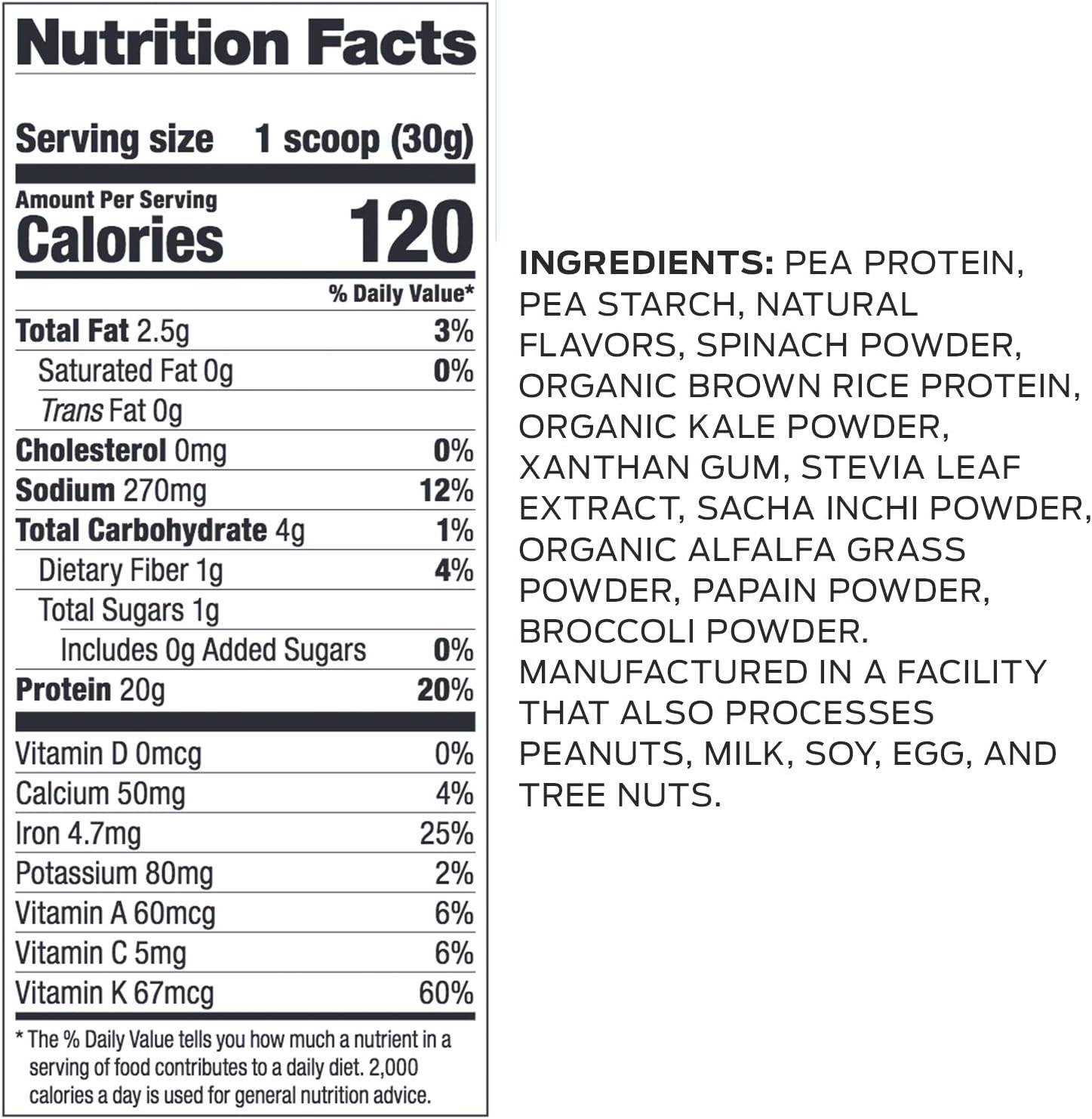 Vega Protein and Greens Vanilla (25 Servings, 26.8 Ounce) - Vegan Plant Based Protein Powder Shake, Gluten Free, Non Dairy, Non Soy, Non GMO: Health & Personal Care