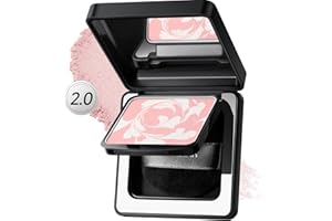CARSLAN 2.0 Black Magnet Soft Focus Powder, Waterproof Translucent Pressed Setting Powder, 24H Longlasting Talc-Free Face Powder, Oil Control Compact Makeup,01 Pink For Dry&Com Skin, 0.28Oz