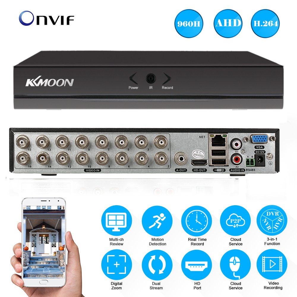 Amazon.com : KKmoon 16CH H.264 HD DVR 960H D1 CCTV Network Mobile Motion  Detection Standalone HDMI Home Surveillance Security System Real Time :  Camera & ...