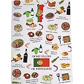 Portugal Country Map Europe Cuisine Lover Kitchen Towel Mom Dad BFF Portuguese Food Cooking Travel Gift (I'm Portuguese)