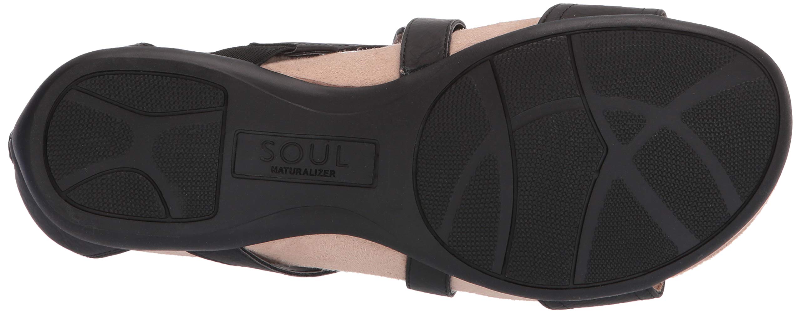 Natural Soul Women's AVONLEE Flat Sandal, BLACK, 11 M US - Image 4