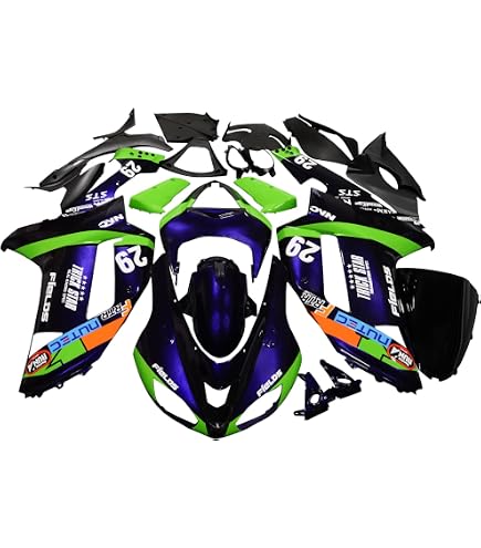 Amazon.com: US STOCK Green Black Fairing Fit for 2007 2008 ZX6R ZX
