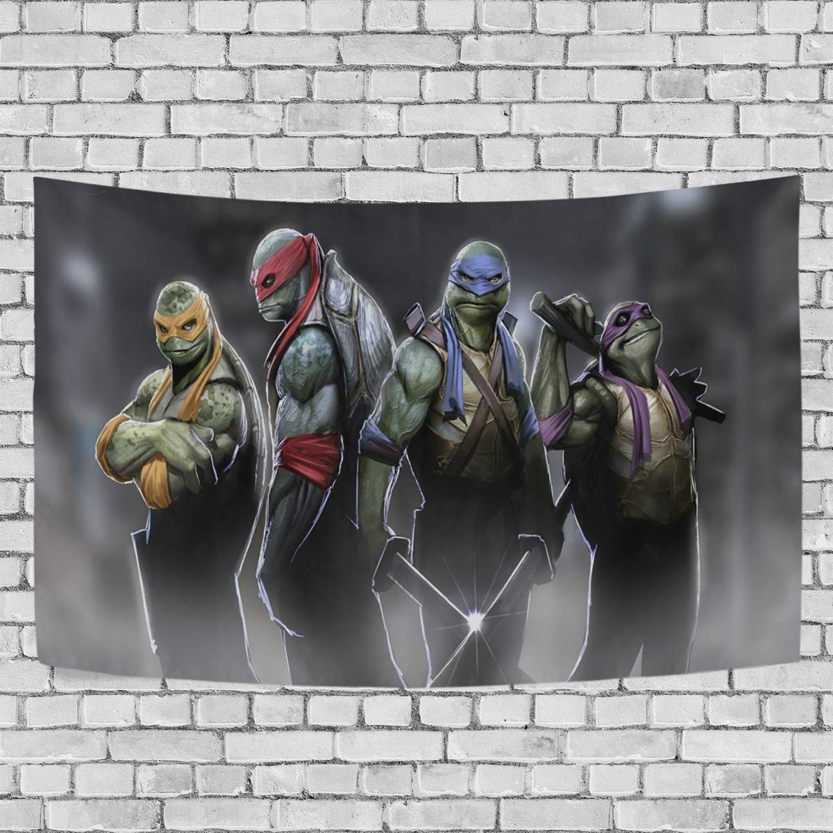 FASHIONDIY Teenage Mutant Ninja Turtles Tapestry Wall Hanging Decoration for Apartment Home Art Wall Tapestry for Bedroom Living Room Dorm Fashion 60 x 51 inches
