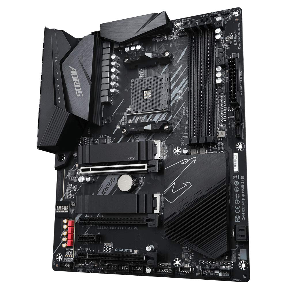 Gigabyte B550 Aorus Elite Ax V2 Motherboard Installed In Gaming Pc Build