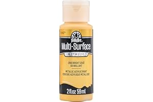 FolkArt multisurface metallic paint, 2 oz, Bright Gold