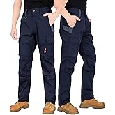 BOCOMAL FR Stretch Cargo Pants Lightweight Ripstop Relaxed Fit Flame Resistant Reinforced Work Carpenter Jeans NFPA2112 CAT2