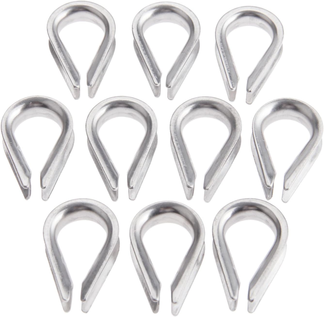 Mtsooning 10PCS Wire Thimble Rigging, M5 Stainless Steel Rope Thimble for 3/16 Inches Diameter Wire Cable