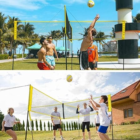 4 way volleyball net amazon Clearance