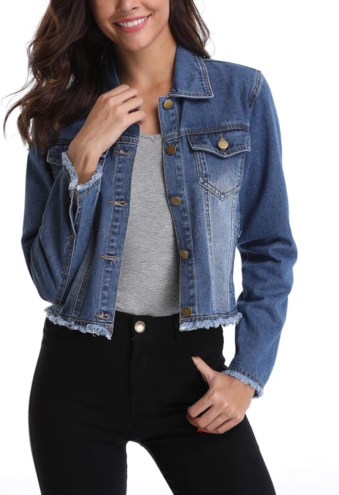 frayed bottom jean jacket